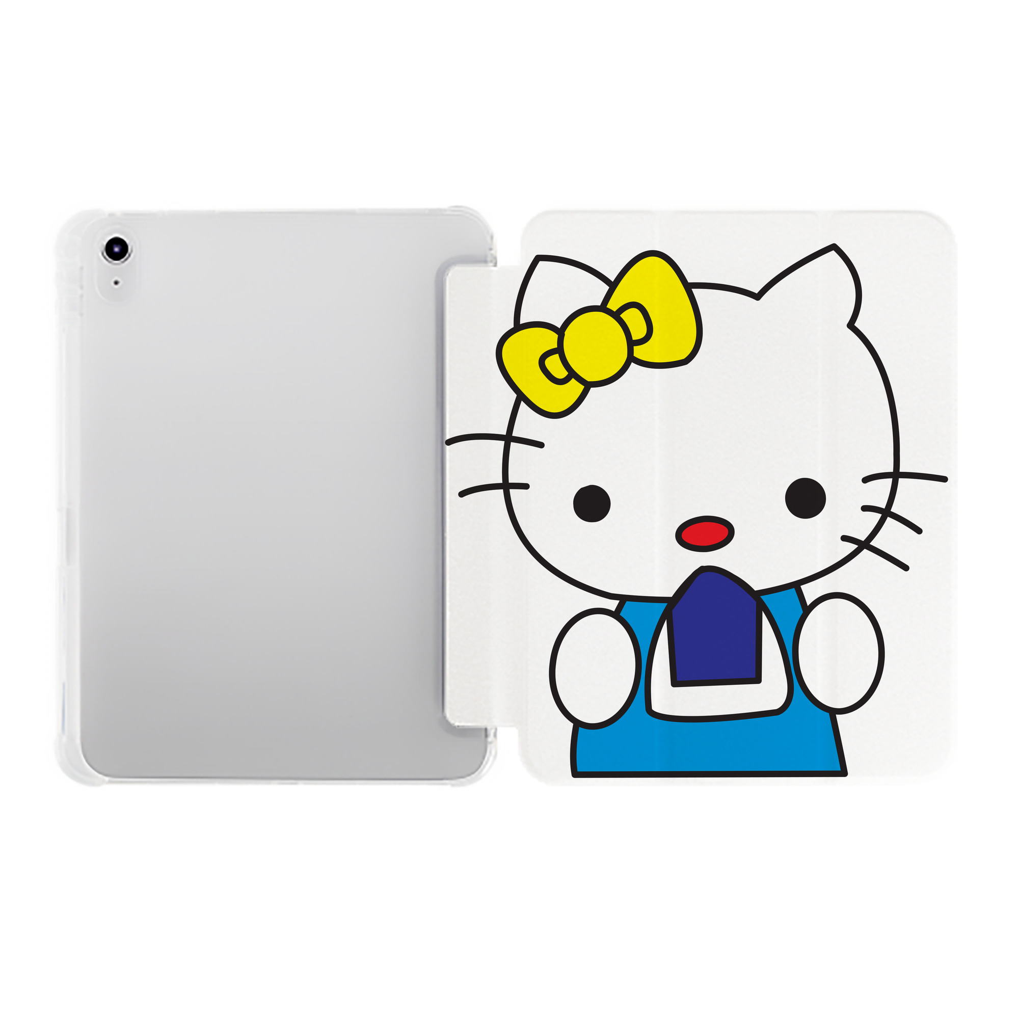 （画像用） Hello Kitty ハローキティ IPad ケース ペン収納付き 三つ折りスタンド PUレザー×シリコン 対応機種9.5/10.5/10.9インチ
